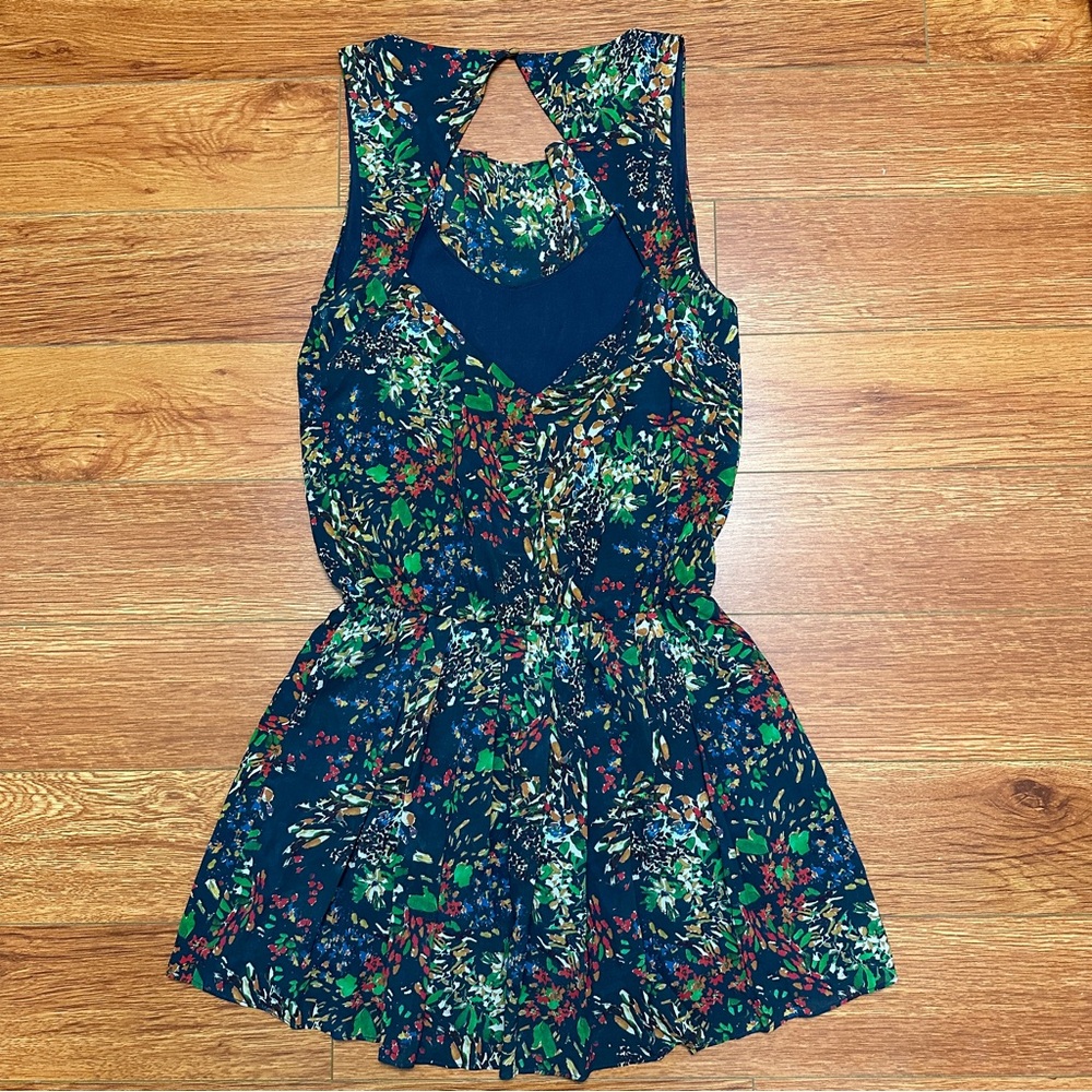 ALICE + OLIVIA NAVE FLORAL PRINT SILK COCKTAIL DRESS - SIZE TAG MISSING